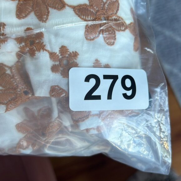 New Sezane Robe Sol Broderie Camel Size 10 - Picture 9 of 9